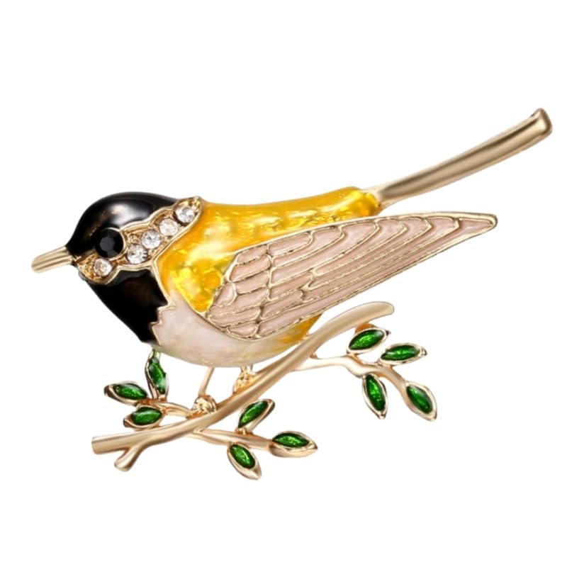 ftk Anti Exposure Bird Tree Branch Shaped Fashionable Shiny Safety Pin Brooch-picture-34