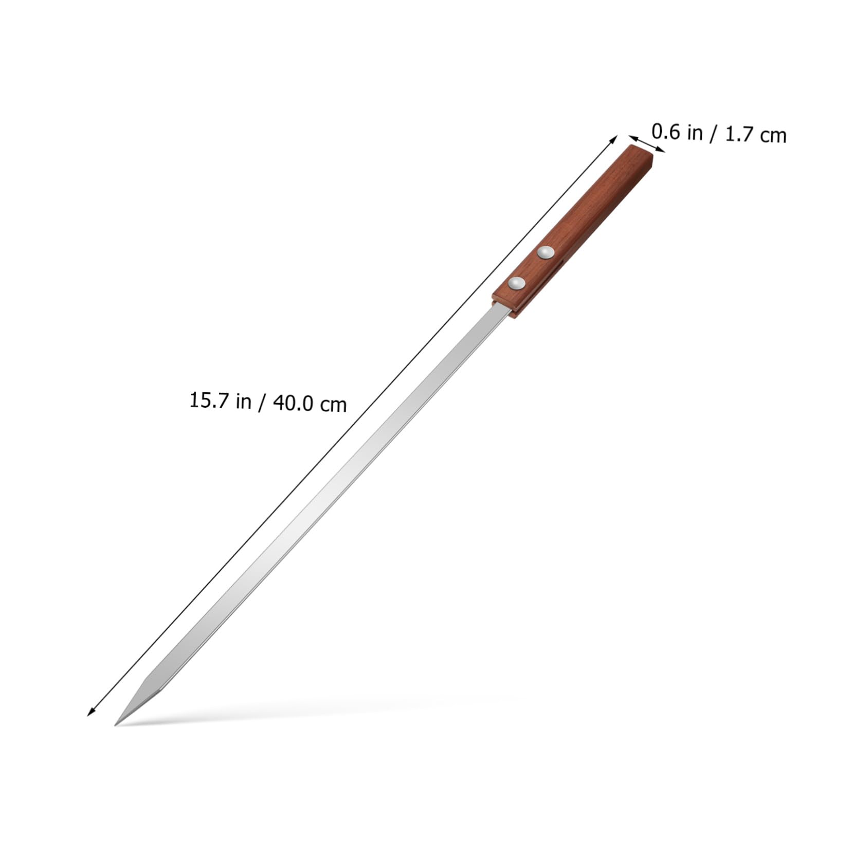 Didiseaon 12pezzi Spiedini Per Portatili in Acciaio Inox Utensili Multifunzione Per Barbecue Spiedini Professionali Con Manico in Legno Accessori Per Esterno