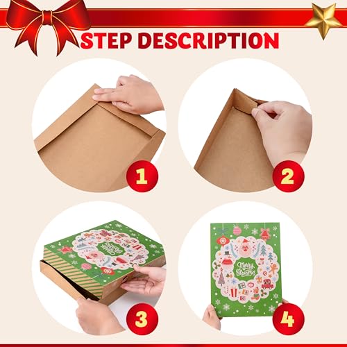 JOYIN 12 PCS Christmas Shirt Gift Boxes with Lids for Presents, Large Robe Cardboard Boxes, Xmas Classic Decorative Box for Clothes, Birthday Holiday Wedding Gift Wrapping Decor, Hat, Sweater and Coat - Image 6
