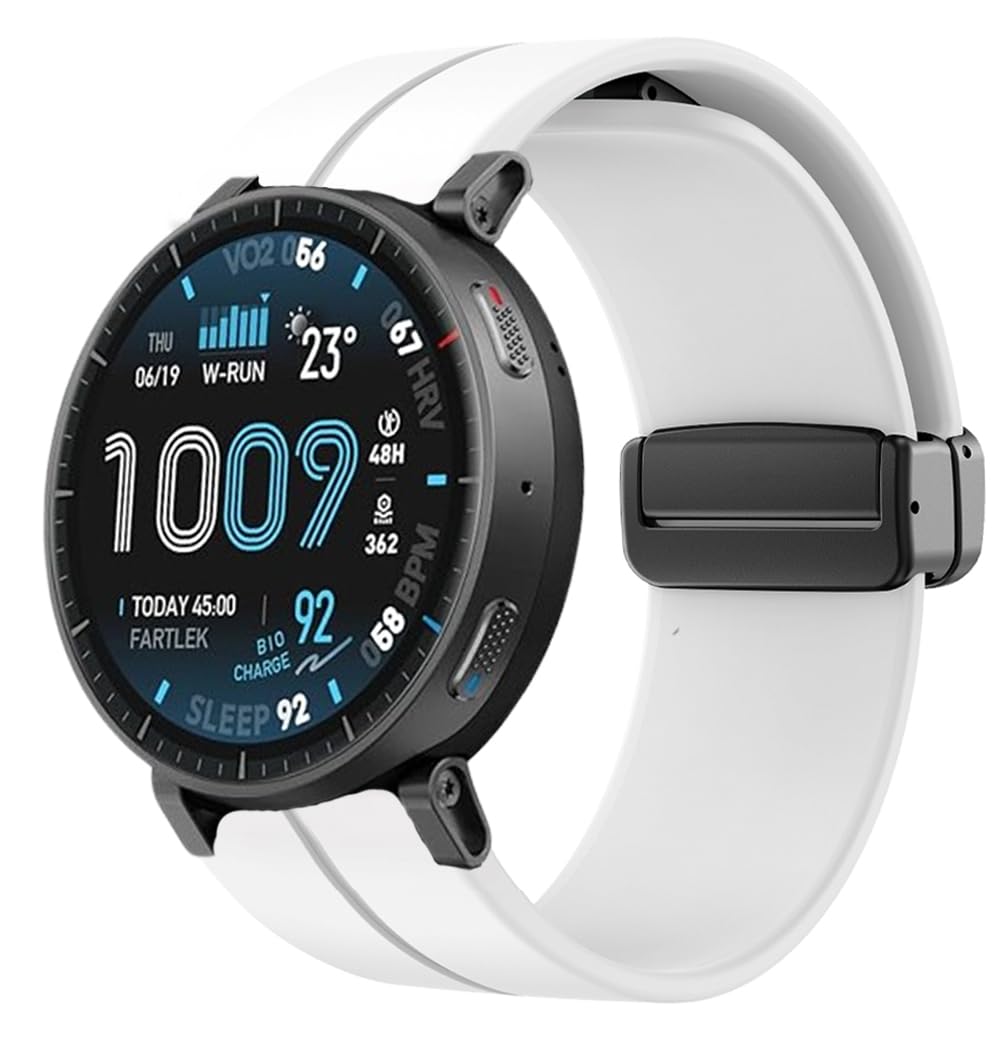 Correas de Respirable Silicona Compatible con Amazfit Active MAX Reloj Inteligente 1,5 Pulgadas Correas,Correa Deportivas Suave de Repuesto para Mujeres y Hombres (Blanco)