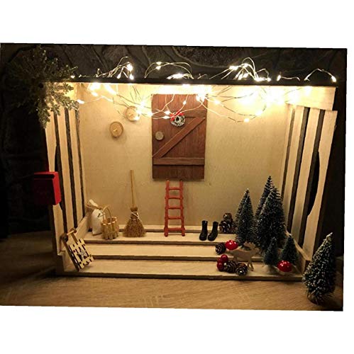 Yililay Puppenstuben Ornamente Weihnachts Miniatur Simulation Sets Ladder Mailbox Öllampe Laterne Garten Weihnachten Für… – Bild 3
