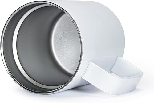 Miniatura 6 de AGH Paquete de 25 tazas de café de sublimación con tapa vasos de sublimación de acero inoxidable con asa taza de té de cerveza aislada al vacío que