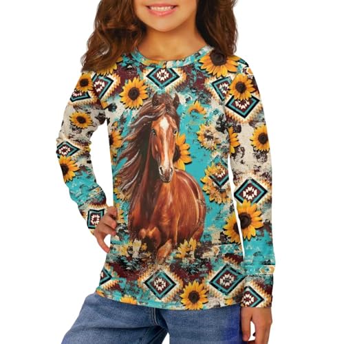 Image of Uourmeti Teens Girls Long Sleeve T Shirts Fall Outfits Boys Active Sportswear Running Tops
