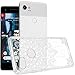 TOPNOW for Google Pixel 2 XL Case, [Anti-Scratch PC + Shockproof Anti-Drop Soft TPU] Advanced Printing Pattern Phone Cases Glossy Drawing Design Cover for Google Pixel 2 XL(White Flower)
