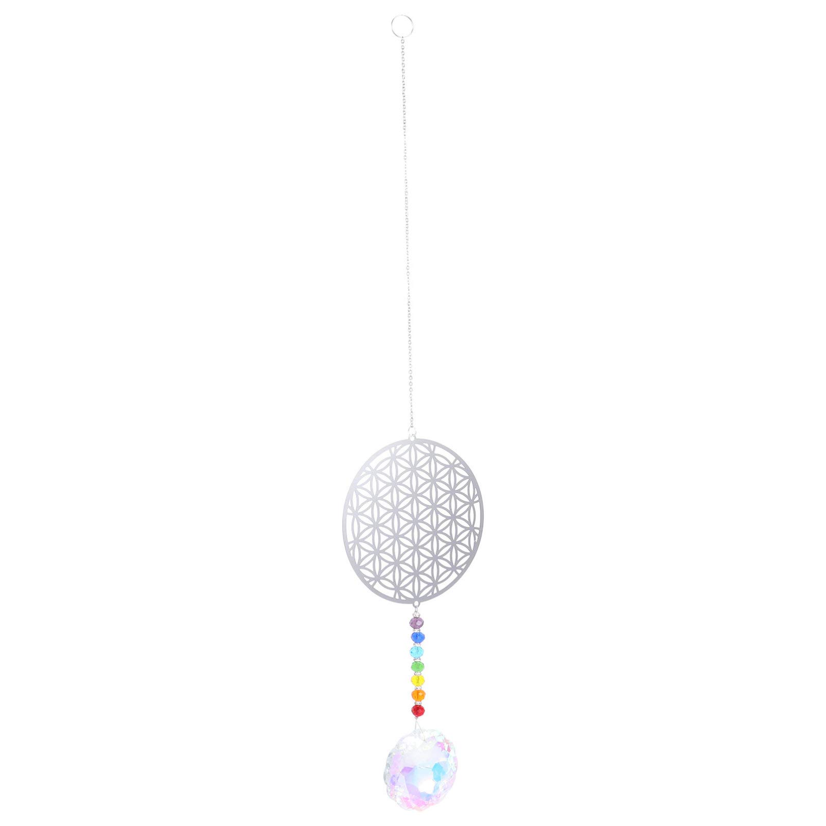 Cabilock Clear Crystal Suncatcher Hanging Ornament Windows Ball Chandelier Prisms Life Tree Pendant Suncatcher Garden Rainbow Maker Fengshui Decorations