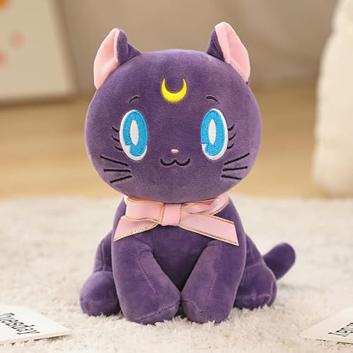 Kejodiy Moon Cat Plush Doll Luna Plushie Stuffed Animal Toys Figures Home Decor Birthday Gift 10In (Purple) #TOP1