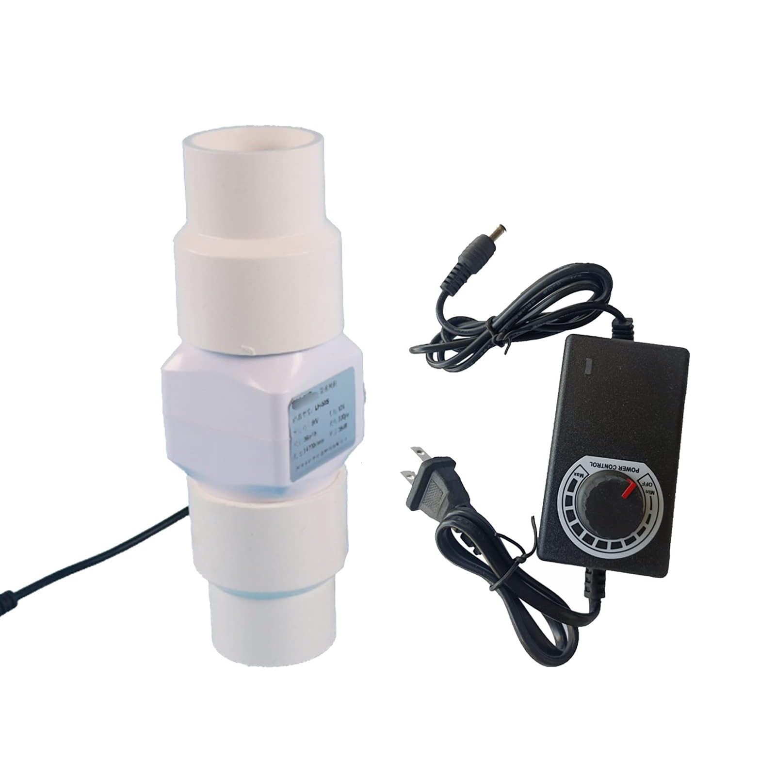 Extractor de aire de 50mm con regulador de velocidad para conducto de PVC