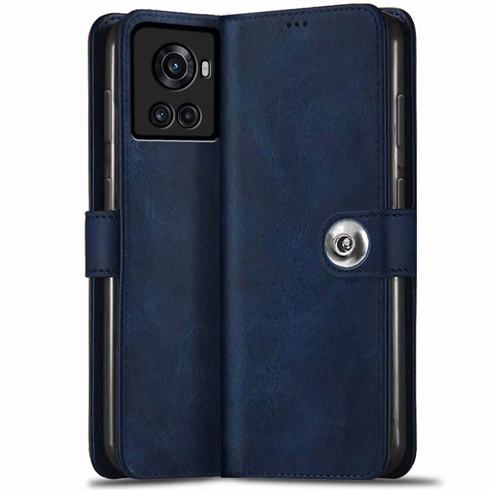 TheGiftKart Flip Back Cover Case for OnePlus 10R 5G / 10R Prime 5G | Genuine Leather Finish | Designer Button | Inbuilt Pockets & Stand | Flip Cover Back Case for OnePlus 10R 5G / 10R Prime 5G (Blue) (B09ZDGSNBH) Amazon Price History, Amazon Price Tracker