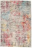 RugVista, Monet, Teppich, Kurzflor, 140 x 200 cm, Rechteckiger, Modern, Oeko-Tex Standard 100, Polypropylene, Flur, Schlafzimmer, Küche, Wohnzimmer, Mehrfarbig, Grau