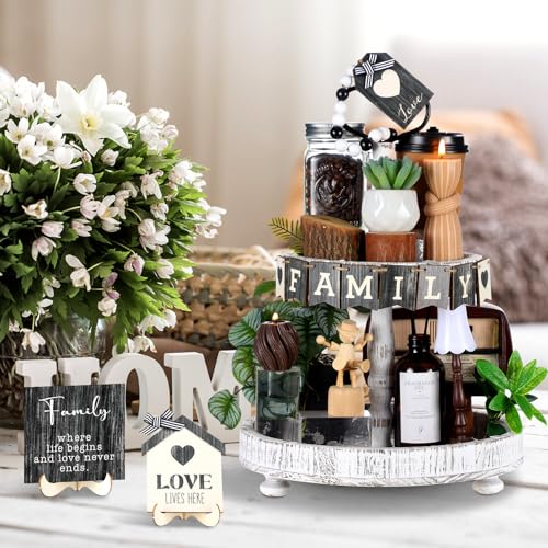 Mifoci18pcsfarmhousetieredtraydecorhomewoodensignsrusticsweethomevintagehousetabletopspringsummertablecenterpieceblackwhitecarwoodblockforkitchentablebarhousewarming  Urban Country Home Decor Mifoci 18 pcs farmhouse tiered tray decor home wooden signs rustic sweet home vintage house tabletop spring summer table centerpiece black white car wood block for kitchen table bar housewarming  urban country home decor