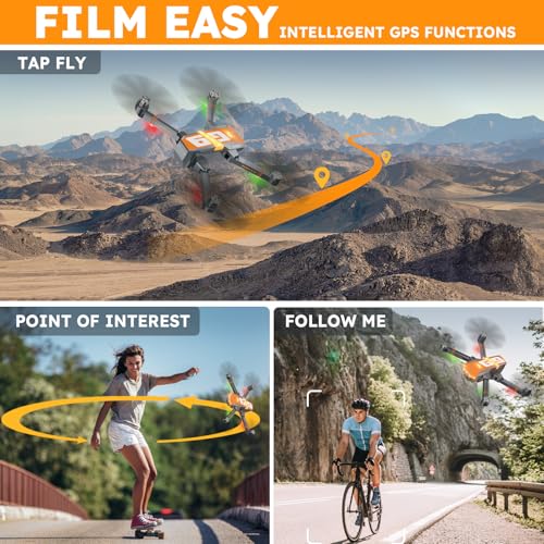 G9 GPS-Drohnen mit Kamera 4k Professional für Kinder und Erwachsene, unter 249 g, RC-Quadcopter, bürstenloser Motor und Follow-Me-Funktion, 45 Minuten Flugzeit, 5G-FPV-Übertragung und automatische