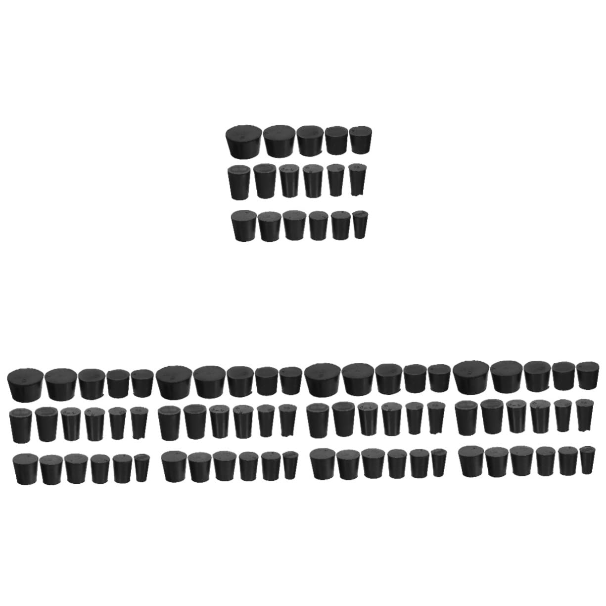 Amosfun 5 Series Tapones De Caucho De Tapones De Laboratorio De Eficaz Y Duradero Y Universidades 21 Piezas X 5