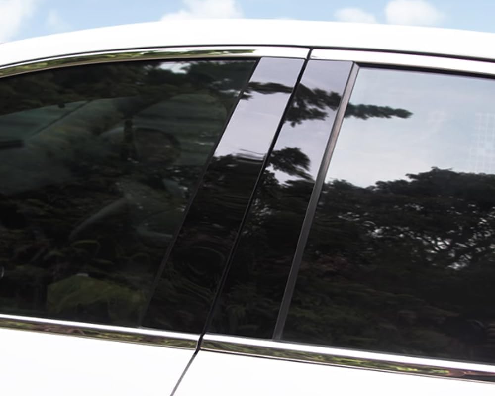 Eridanus Auto Accessories for Hyundai Tucson 2022-2024 Window Center Pillar Post Cover Trim (Black) PC nanometre 6PCS