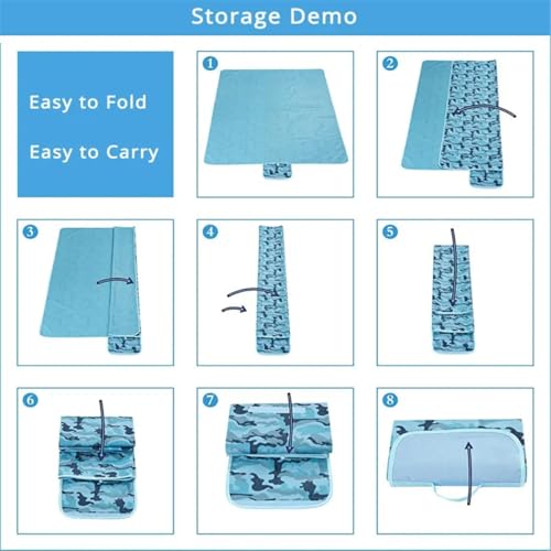 Tapis de pique-nique portable couverture de camping résistante à l'humidité pour voyage