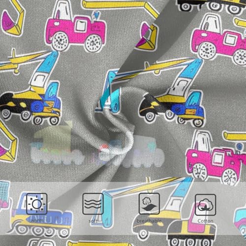 Cute Construction Vehicles Gray Toddler Underwear Floral 2t Cotton Panties for Girl Durable Underpants Briefs3