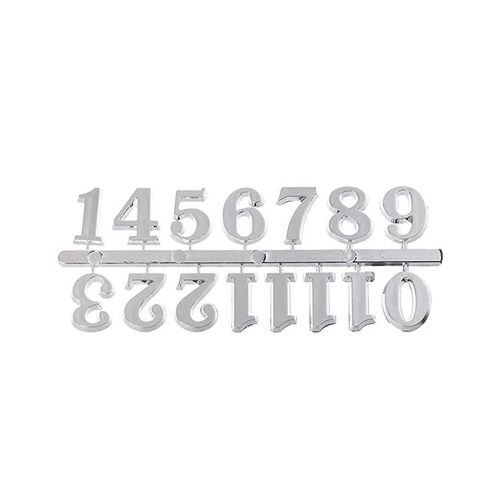VFDVSWZSA Stylish wall clock, Replacement Numbers Removable Art Decal Sticker Home Decor(Sliver Arabic Numera)