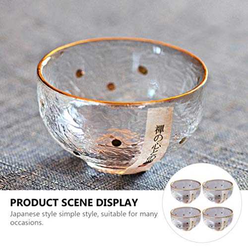 YARNOW 4 copos de saquê japoneses de vidro para shots de vidro para copos de chá, copos de vinho, ca
