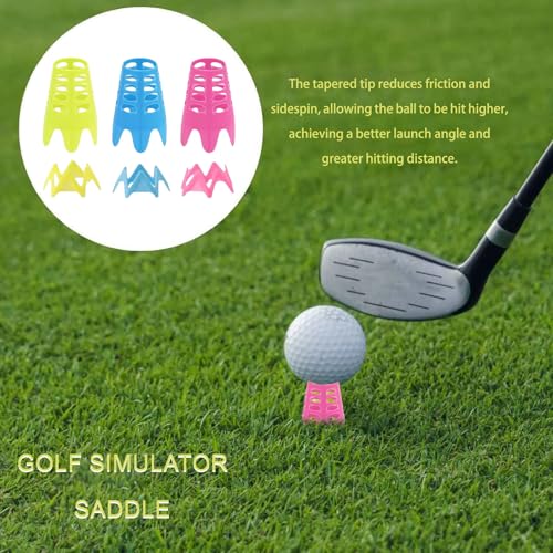 27 Stück Golf Tees Kunststoff,Golf Tees,Wintertees Golf,Golf Simulator Tees Wiederverwendbar,2 Größe Kurz Lang Golfmatte,Bunt Golf Matten Tees Tragbare Drinnen Draußen Für Winterrasen Driving Range