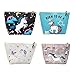Produktbild EUGU 4Pack Schöne Einhorn Federmäppchen Geldbörse Tasche Kosmetik Make-Up Tasche Für Kinder Nette Einhorn Geschenke Für Mädchen