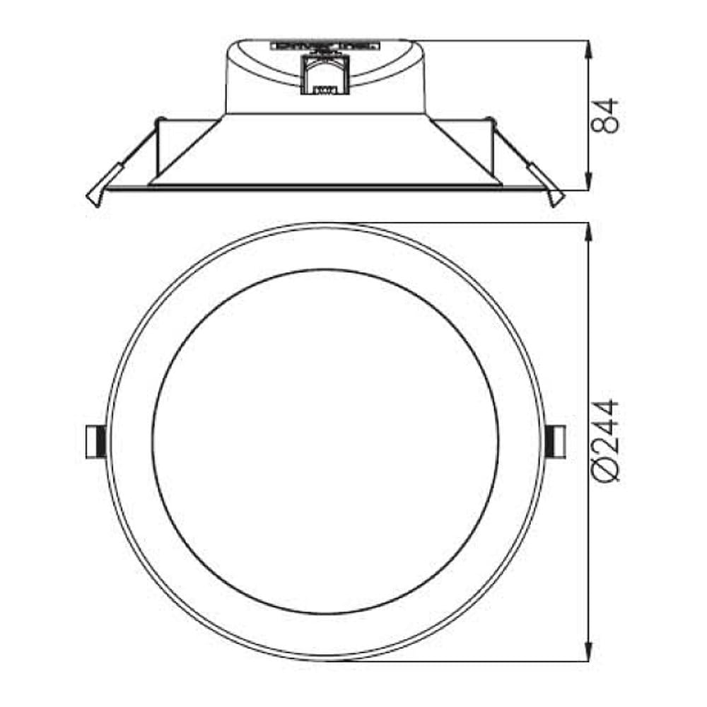 Deko-Light Acrux 195 Deckeneinbauleuchte, 26W, 3000/4000/6000 K, verkehrsweiß (565332)