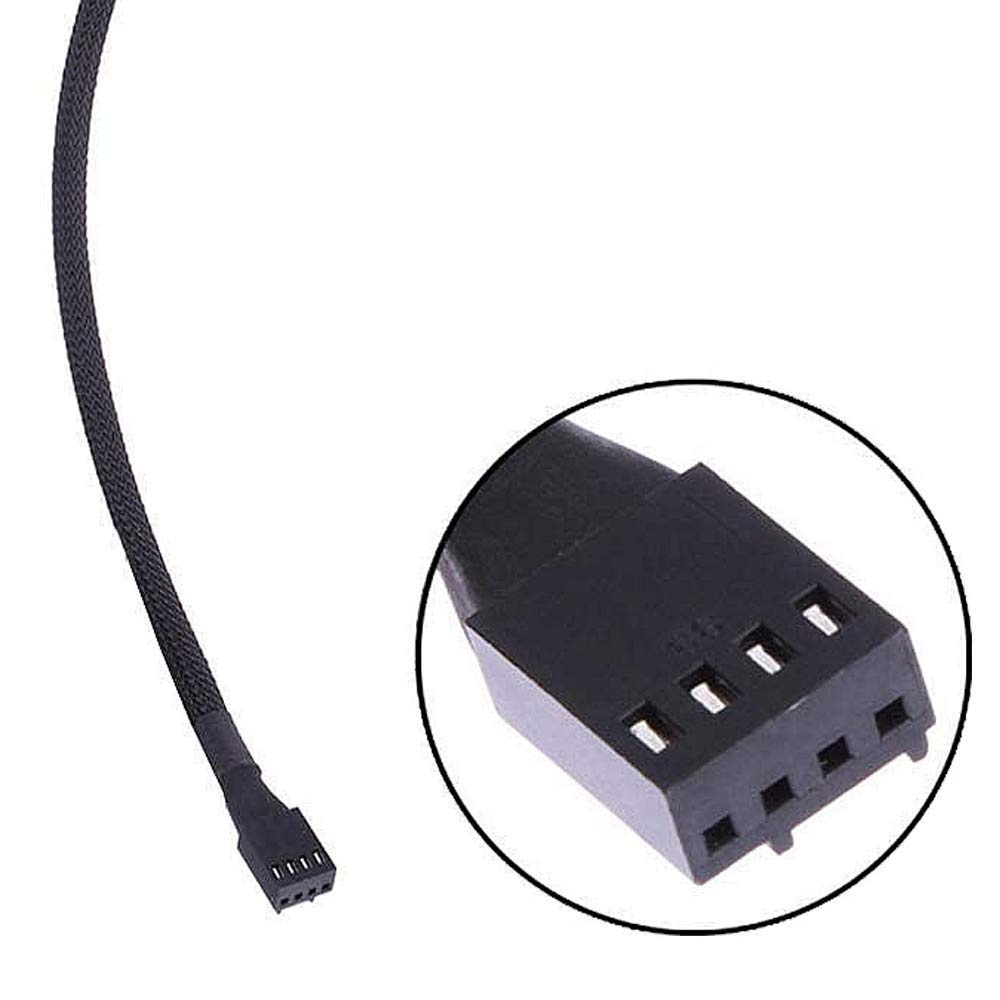 Cavo Prolunga Per Ventilatore PC 4 Pin (M/F) - Nero 260 Mm - Confezione Da 10 Pezzi
