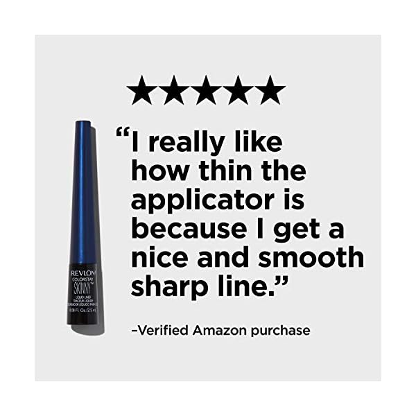 Revlon Skinny Liquid Eyeliner, ColorStay Eye Makeup, Waterproof, Smudge-proof, Longwearing with Ultra-Fine Tip, Black Out, 0.08 oz