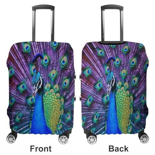 Housse de valise Beauty Peacock en polyester élastique blanc taille L - 3