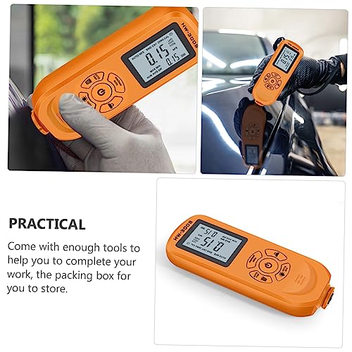 Homoyoyo 1set medidor portátil de espesor para recubrimiento de auto, medidor digital de pintura automotriz con pantalla de alta definición miniatura 6