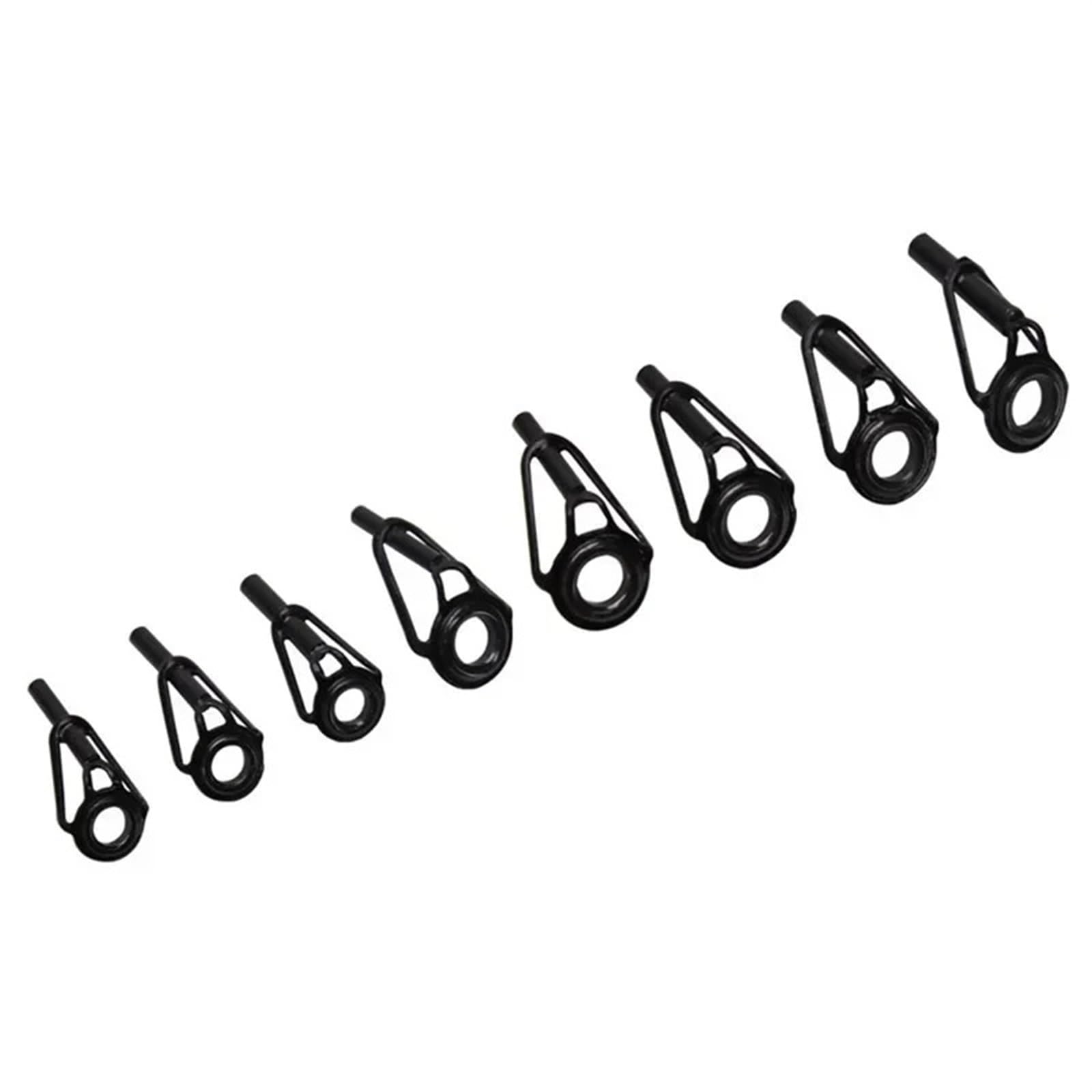 Pacchetto di Riparazione Superiore di Canna da PES Anelli di Ricambio for Punte di canne da Pesca in Acciaio Inossidabile, Confezione da 48 Pezzi, Diverse Misure(8pcs)