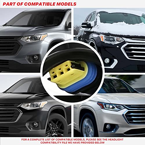 Partzer Headlights Assembly Hid/Xenon Headlight For 2018 2019 2020 2021 Chevy Traverse Headlamp Automotive Headlight Assemblies With Led Drl Bulb Replace Passenger Right Side Rh | 84887858 Gm2503487 #TOP5