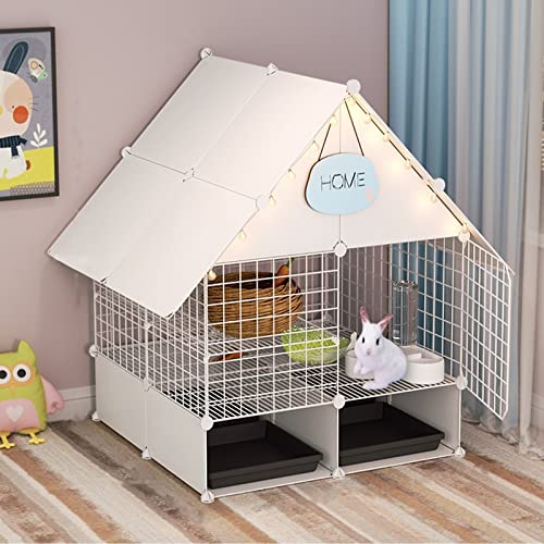 Clapier en métal amovible pour petits animaux domestiques furets et hérissons d'intérieur