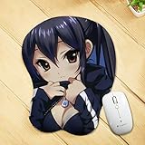 YUBAIBA Black Rock Shooter Shooter 3D Stereo Bracers Wristpad Mouse Pad Anime Peripheral Sweat Sexy Thicken Anime Character Mouse Pad Dark Beauty Girl Silicone Rubber Material
