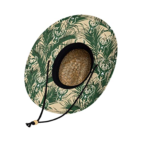 Image of NFL Team Logo Americana Floral Lifeguard Beach Straw Sun Hat