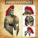 Amlisia Roman Knight Helmet, Spartan Gladiator Costume Helmet Plastic Medieval Hat Warrio Knight Armor Accessory with Red Feather for Men