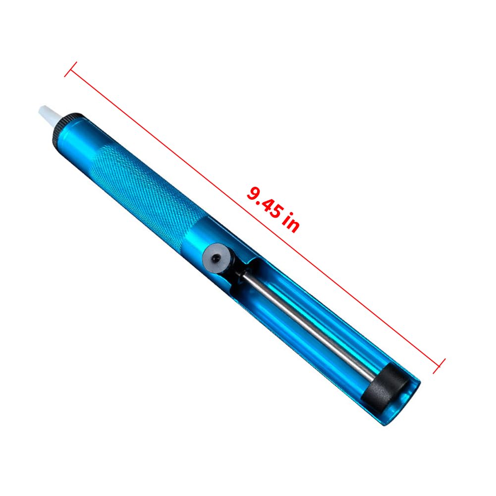 Pompa Dissaldante,Aspirazione Di Stagno Di Saldatura Liquido,Accessorio Indispensabile Per Saldatore Professionale,Solder Sucker,Solder Removal Hand,Manual Dissaldatura Pump,Blu,2PC,Kiuiom