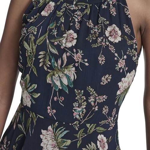 Image of Tommy Hilfiger Women's Sleeveless Halter Neck Tiered Skirt Maxi Dress