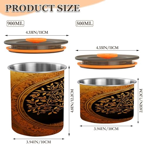 Envase de acero inoxidable para café 17 oz con tapa hermética miniatura 2