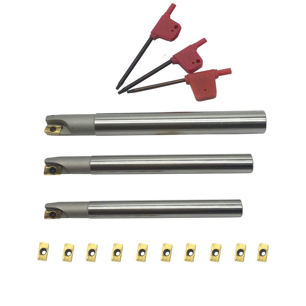 JTR 3pcs 90 Degree BAP300R End Mill Holders Indexable Inserts Tool Holder with 10pcs APMT1135PDER Milling Inserts for Machining Steel, Cast Iron — Amazon image 5