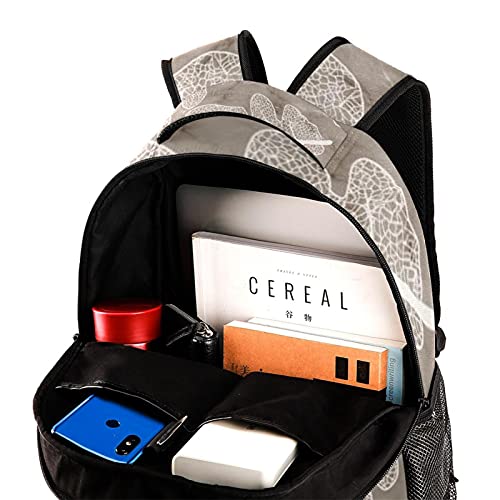 Sac à dos décontracté pour femme grand format imprimé feuilles multicolore 9