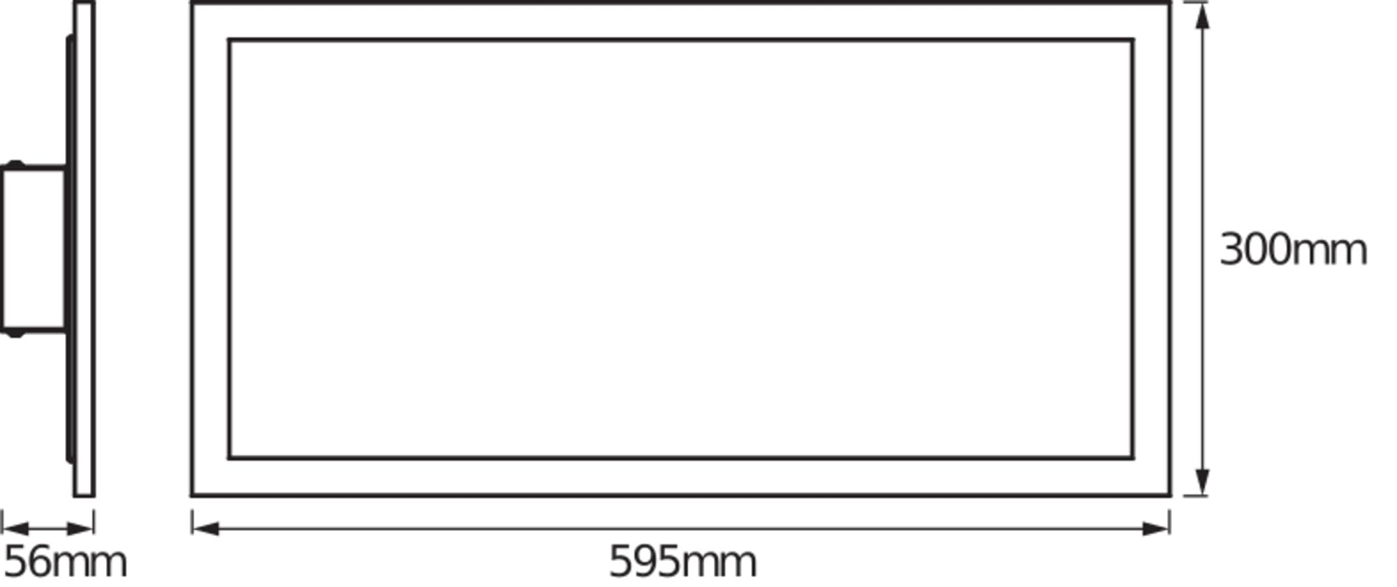 OSRAM SMART+ Matter PLANON PLUS PANEL LED ZMIENNA BIEL, 600x300mm, 22W, 1600lm, 3000-6500K, Matter WLAN | SMART+ MATTER Planon Plus Tunable White, oświetlenie ścienne do wnętrz, białe, 25000 h, opakowanie 1 szt
