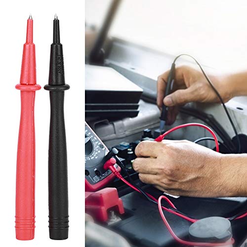 Image of Multimeter Probe, Soft Voltmeter Accessory Copper End 2PCs Plated with 2mm Needle for Banana Socket Tester for Industry for Multimeter Test Leads