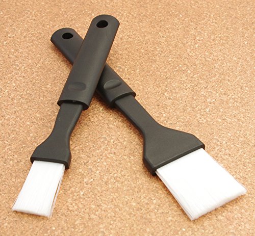 2er Set BBQ Pinsel/Grillpinsel/Küchenpinsel/Backpinsel aus Kunststoff, schmal und breit