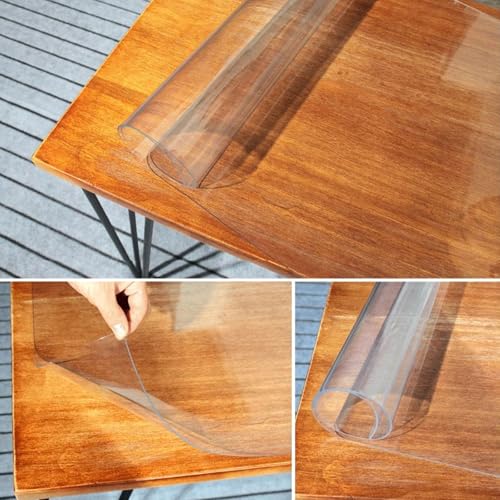 Nappe PVC transparent inodore et imperméable pour protège table - 3