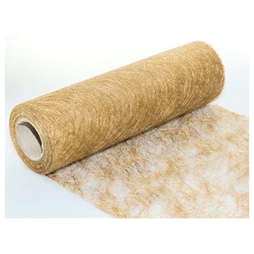 25 m x 30 cm Sizoflor® Vlies Original Tischband Tischläufer Gold für Hochzeit, Weihnachten ...