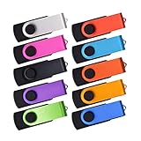 64MB Pendrive 10 Pezzi Chiavetta USB - Kepmem Colori Misti Pennetta USB 64 MB Metallo Girevole USB 2.0 Memoria Stick Piccola Capacità Portatile Economico Chiave USB Rapporto Qualità Penna USB Regalo