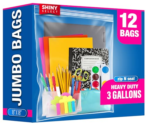 Extra Large Plastic Storage Bags With Zipper Top 3 Gallon 16