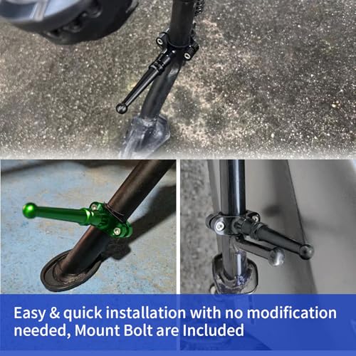 Image of WOOGA Motorcycle Stand Kickstand Extension Kit Foot Pedal Side Support universual for HO&N&DA for Ka&wa&sa&ki for Su&zu&ki most motorcyle foot support rod diameter 19mm-23mm (Black)