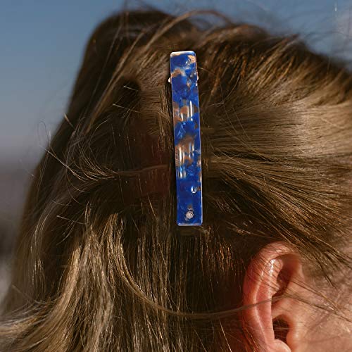 6 Pieces Tortoise Shell Hair Barrettes Medium French Snap Hair Barrettes Automatic Acetate Hair Clips Tortoise Rectangle Hair Clips For Women Girls Hair Accessories (Elegant Patterns) #TOP3