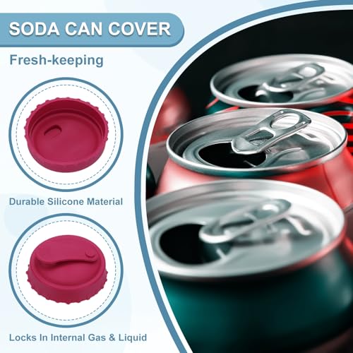 Tapas de silicona para latas de refrescos que evitan derrames y pérdida de gas 4