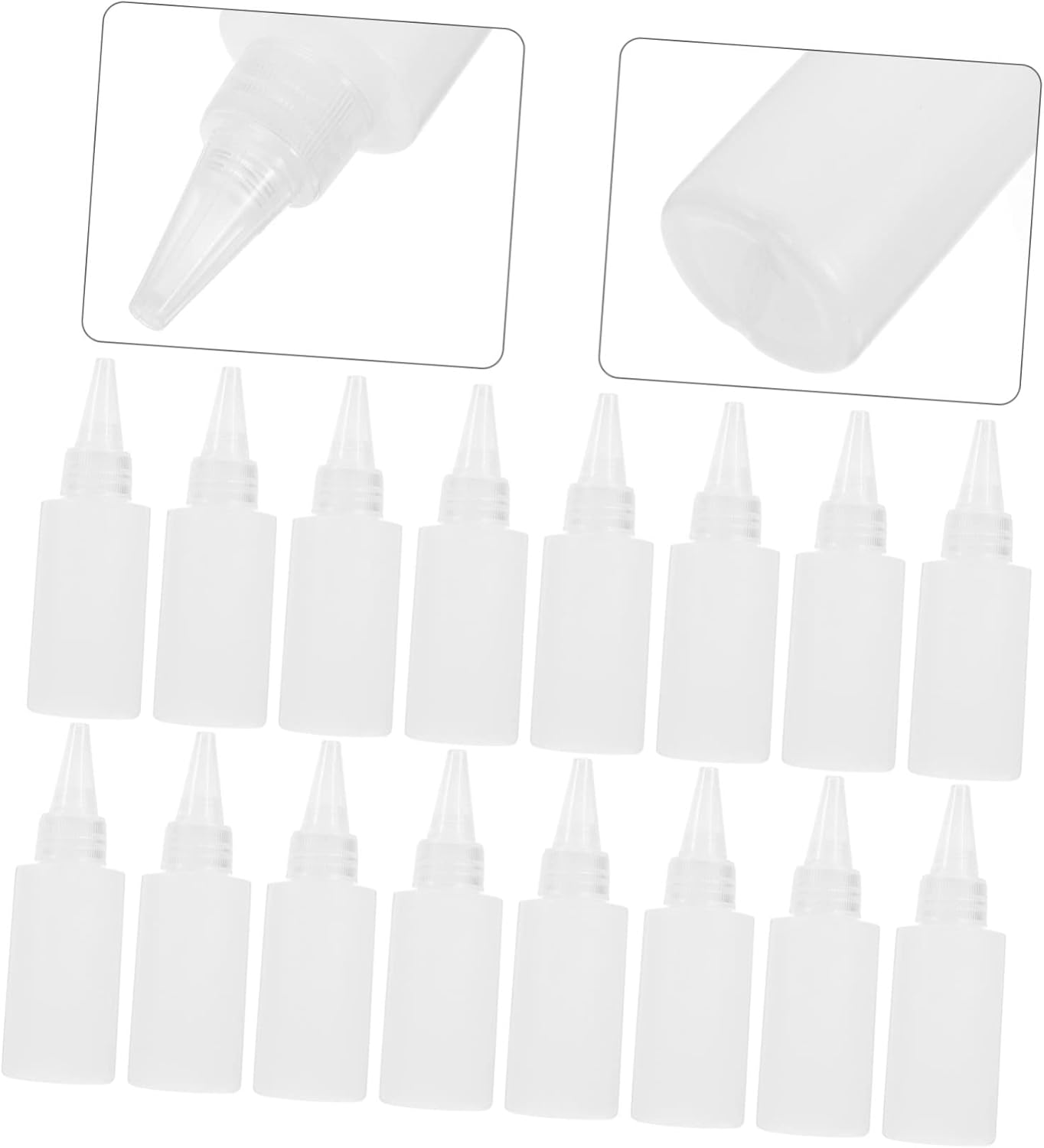Angoily 100pcs Multi-function Liquid Dispensing Bottles Pointed Nozzles for Acrylic Paint Glue